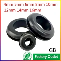 1050pcsdouble sided protect rubber grommets ring 45689101214 16mm gb non toxic odorless rubber gasket for protect wire