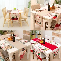 decoration banquet tablecloth christmas new year party decoration tablecloth table mat christmas tree elk lattice table set