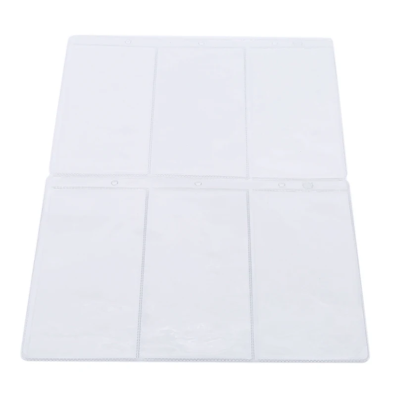 

10 Pcs / Pack Transparent PVC Album Pages 3 Pockets Money Bill Note Currency Holder Collection Photo Albums Folders