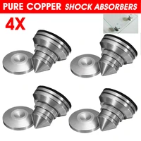 4pcs brass shock absorbers amplifier speaker spike pad base amplifier isolation cone stand feet shockproof absorb nail