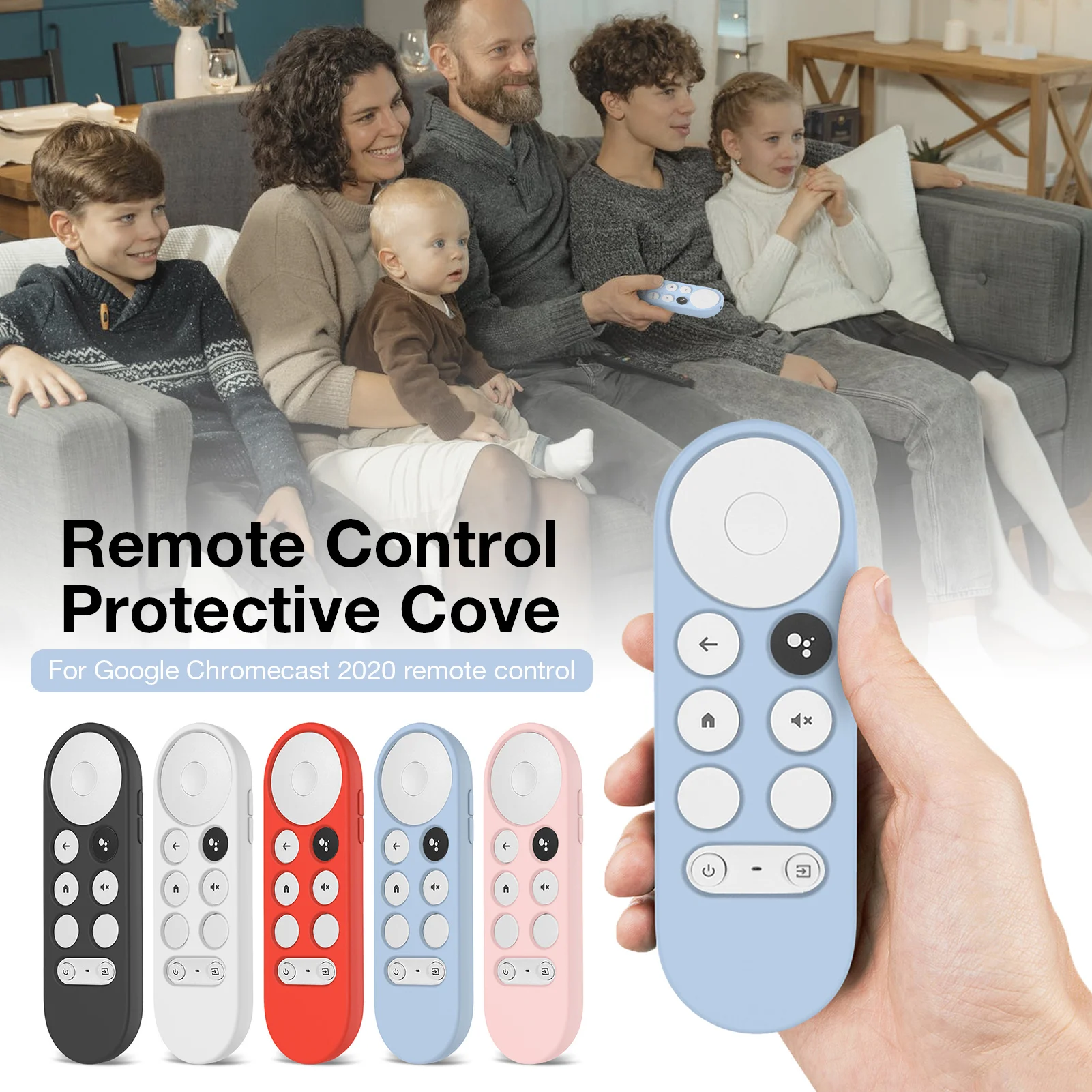 

Silicone Protective Case For Google ChromeCast 2020 TV Voice Remote Control Shockproof Dustproof Remote Cover Shell Accessories