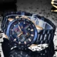LIGE Men Watches Top Brand Luxury Stainless Steel Blue Waterproof Quartz Watch Men Fashion Chronograph Male Sport Military Watch Other Image