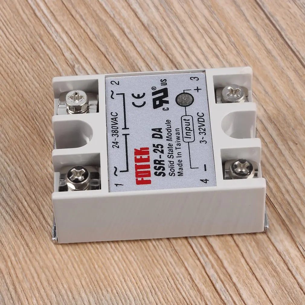 Твердотельный релейный модуль SSR-25DA 25A/250 V 3-32V DC вход 24-380VAC выход | Обустройство