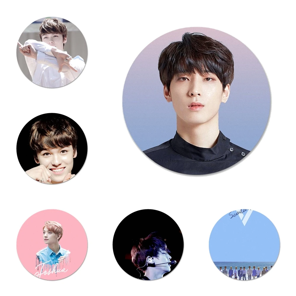 Seventeen KPOP Band Boy Badge Brooch Pin Accessories For Clothes Backpack Decoration gift 58mm