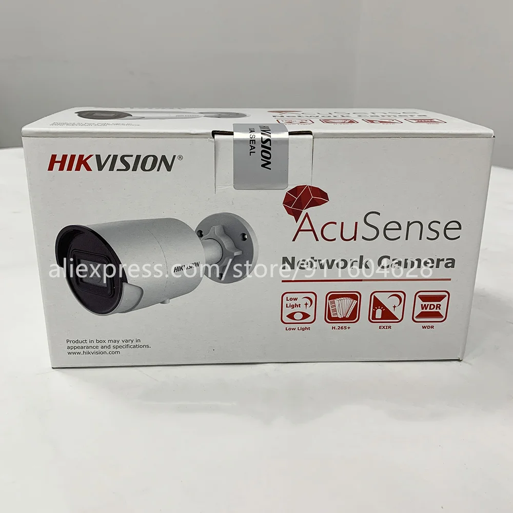 Оригинальный Hikvision AcuSense DS 2CD2086G2 I и IU 4K POE 8MP IP66 Fixed Mini Bullet Network Camera 4 PCS Kit|Камеры