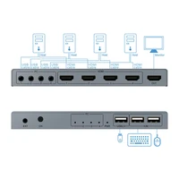 km41 4 port hdmi compatible 1 4 kvm switch 4k for 4 pc computers sharing one monitor keyboard mouse printer accessories