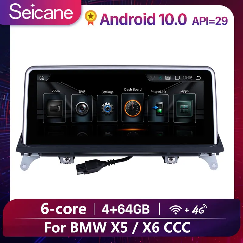 

Seicane Android 10.0 IPS 10.25 inch Car GPS Navigation Radio Multimedia Player For BMW X5 E70 X6 E71 2007 2008 2009 2010 CCC