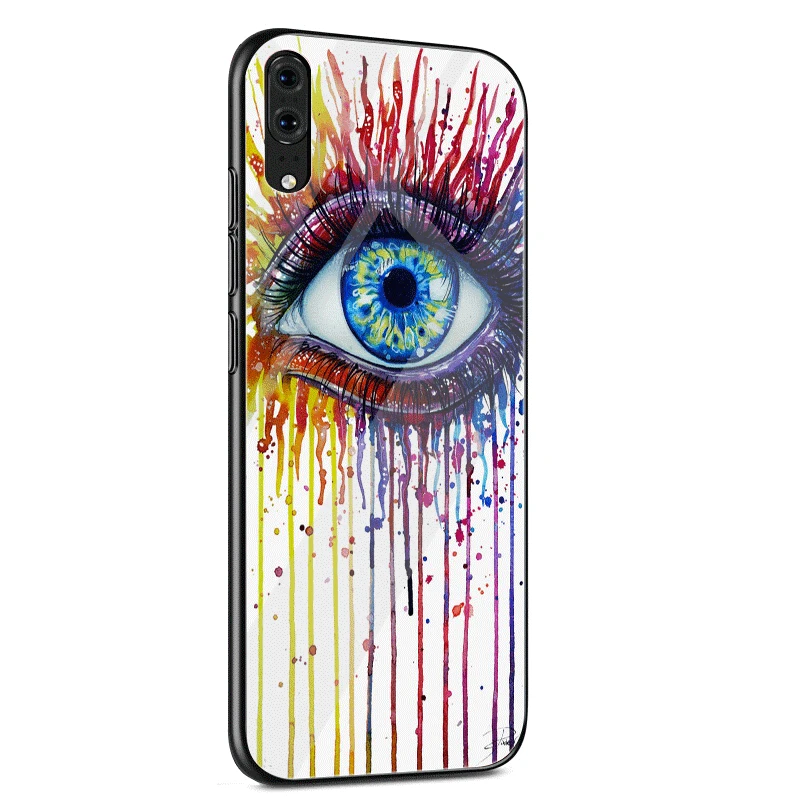 Новый чехол из золотой фольги сглаза в румянах стеклянный для телефона Huawei Honor 7A