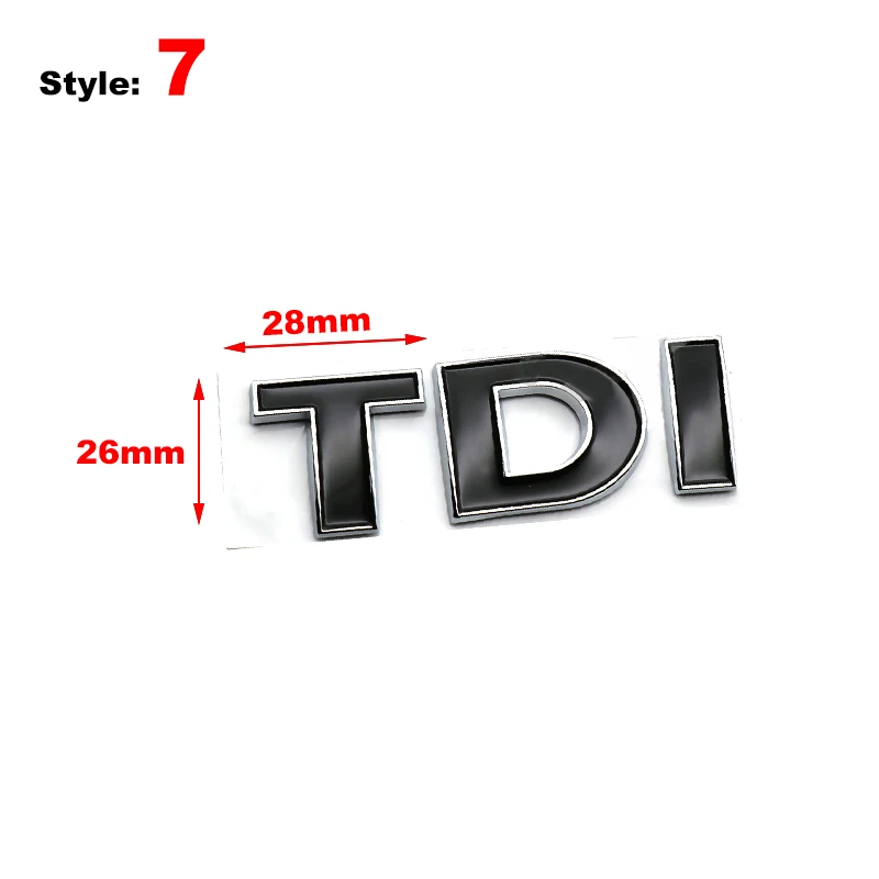 1 Новая Металлическая Эмблема TDI наклейка с логотипом для Polo Golf Jetta Passat b5 b6 GTI Touran Bora