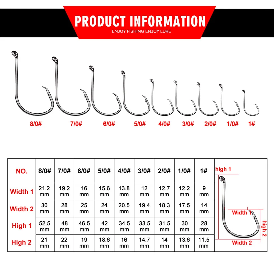 

10PCS Fishing Hook 7384 Stainless Steel Carbon Chemically Sharpened Octopus Circle Hook Fishing Tackle Offset Sport Pesca Peche