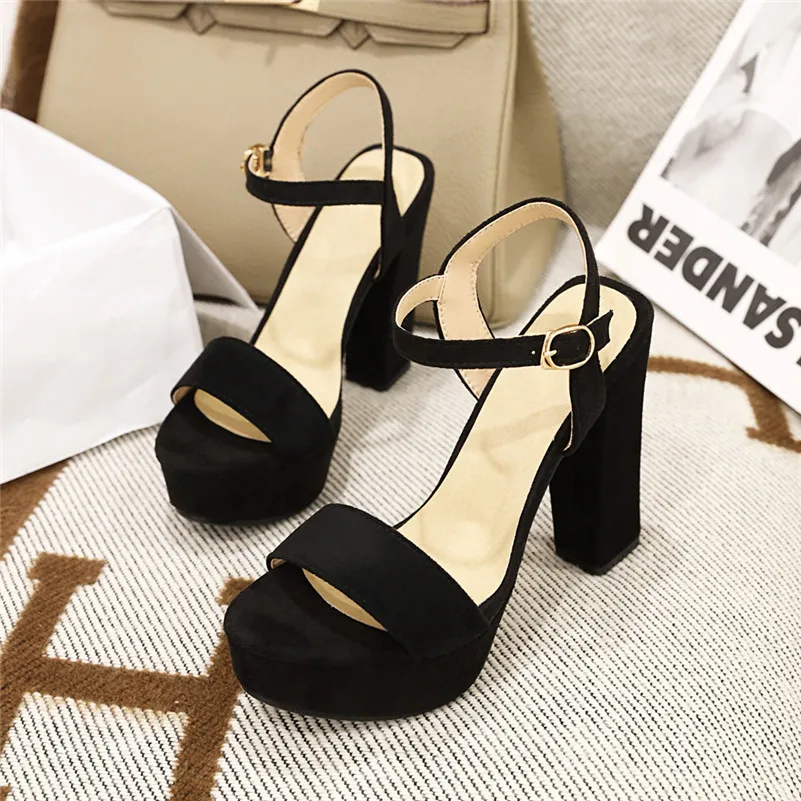 ANNYMOLI/обувь Женские босоножки на очень высоком каблуке и платформе Обувь с