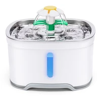 2 4l cat water fountain dog drinking bowl pet drinking dispenser usb powered dish made by stainless steel led indicator