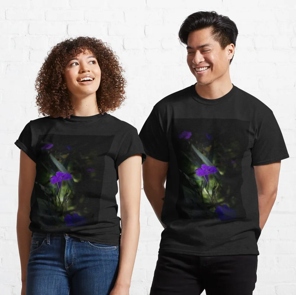 

Tops T Shirt Women Violet flowers Classic T-Shirt