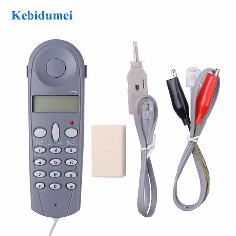 Тестер Kebidumei C019, инструмент для проверки сети, телефонный стыковой тестер телефона, кабель Lineman для повреждения телефонной линии