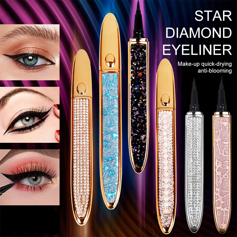 

5pcs Waterproof Liquid Eyeliner Pen Self-Adhesive Eyeliner Strong Hold for Eyelashes Long-Lasting Eye Makeup Eyelash Wearing
