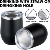 350ml stainless steel vacuum bottle insulated cup double egg shell cup vacuum bottle takeout coffee mug creative red wine glass