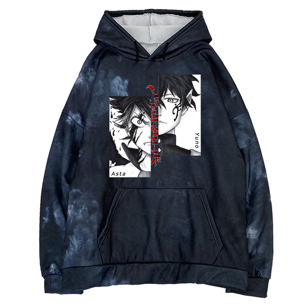 

Толстовка с капюшоном и принтом в виде черного клевера