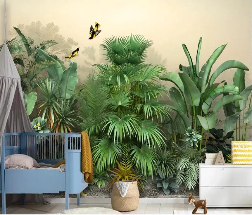 Настенные 3D-обои на заказ с изображением растений для спальни фотообои фоновые