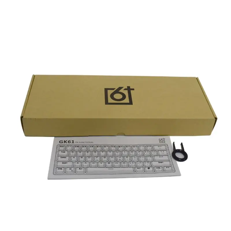 Новинка GK61 61 механическая клавиатура USB Проводная светодиодный с подсветкой ось игровая механическая клавиатура для рабочего стола