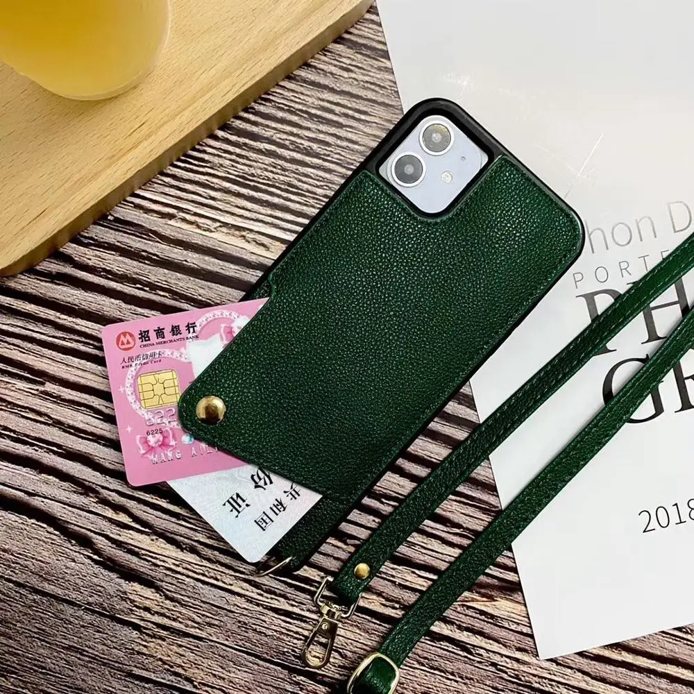 Чехол для iPhone 11 PRO XS MAX XR X 6 7 8 plus чехол кошелек с цепочкой через плечо держатель