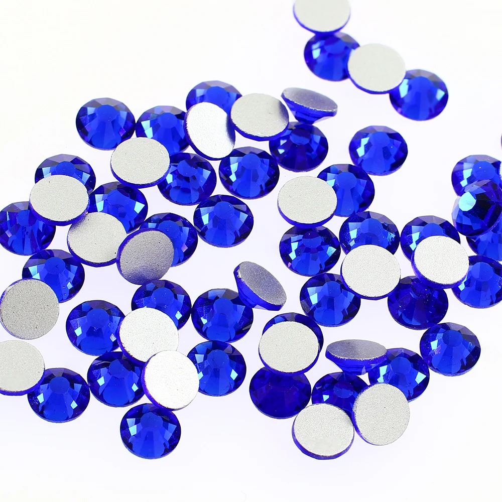 Стразы для дизайна ногтей с сапфиром s-образные стразы без горячей фиксации