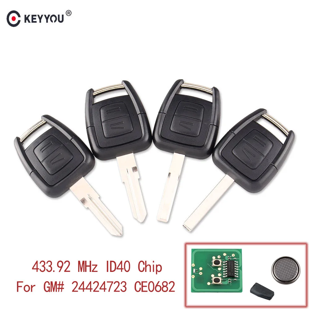 KEYYOU дистанционный Автомобильный ключ 433 МГц ID40 чип для Vauxhall Opel Vectra Zafira Omega Frontera OP1