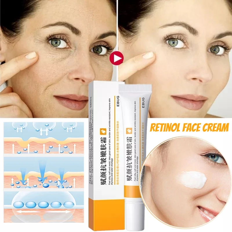 

Retinol Face Cream Lactobionic Acid Shrink Pores Serum Fade Fine Lines Anti-Aging Minimize Pores Remover Wrinkle