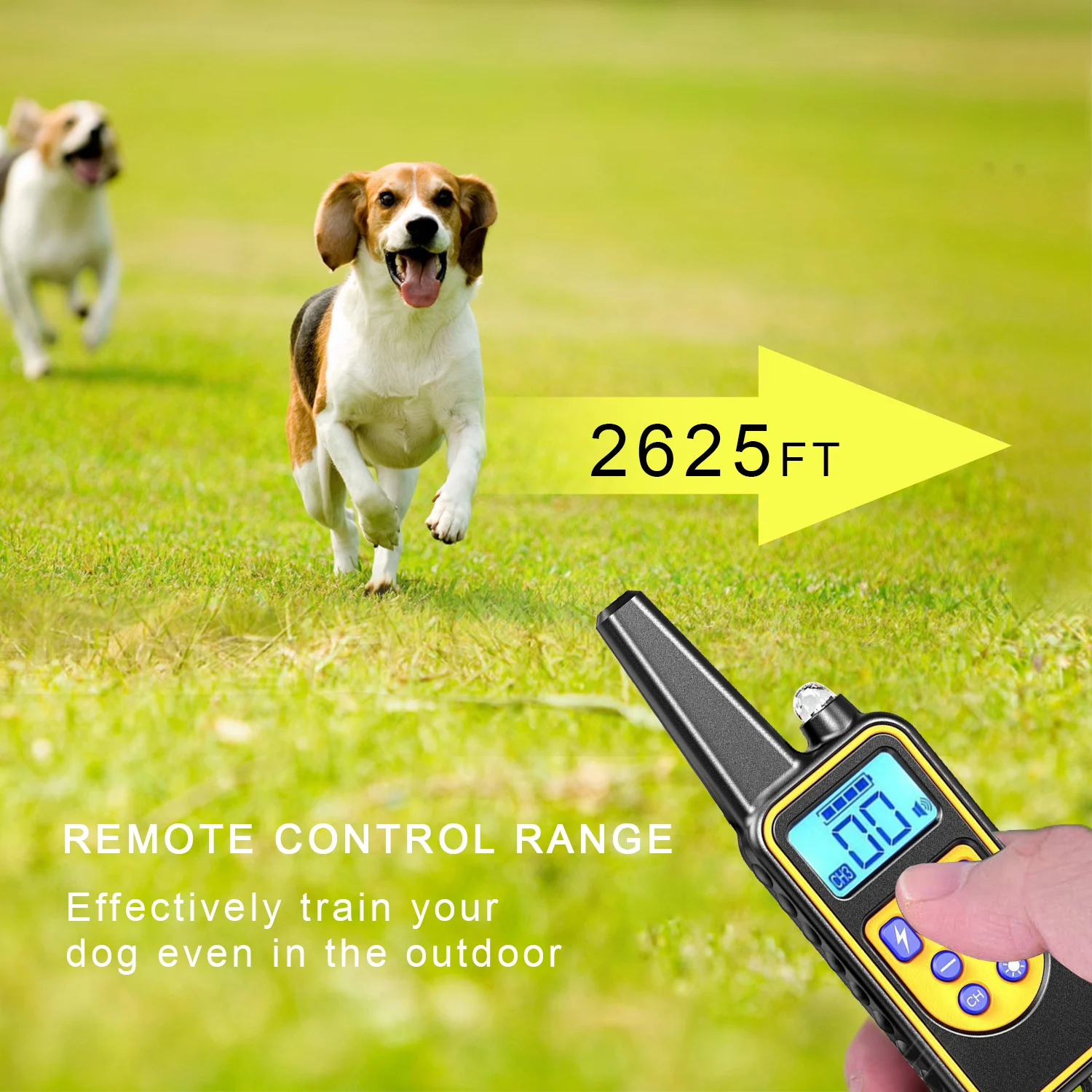 Тренировочный ошейник для собак 3 шт. с дистанционным управлением дальность 800