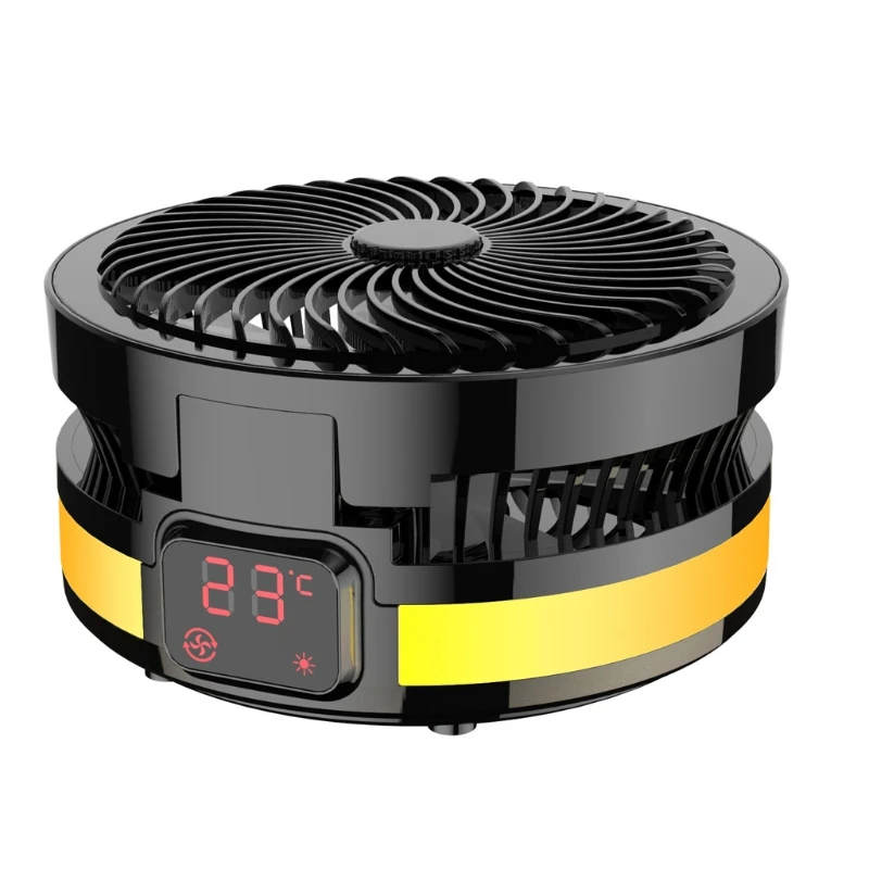 

Creation New Smart USB Charging Folding Desktop Fan with Temperature Display LED Light Indoor Air Circulation Foldable Fans