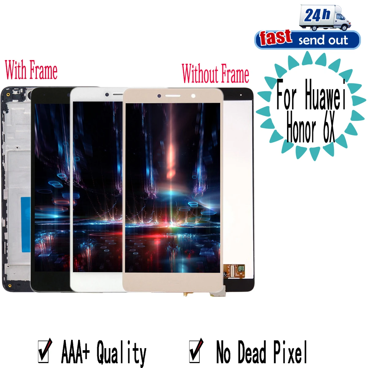 5 &quotЖК-дисплей для Huawei Honor 6X ЖК-дисплей BLN-L24 BLN-AL10 сенсорный экран с дигитайзером в