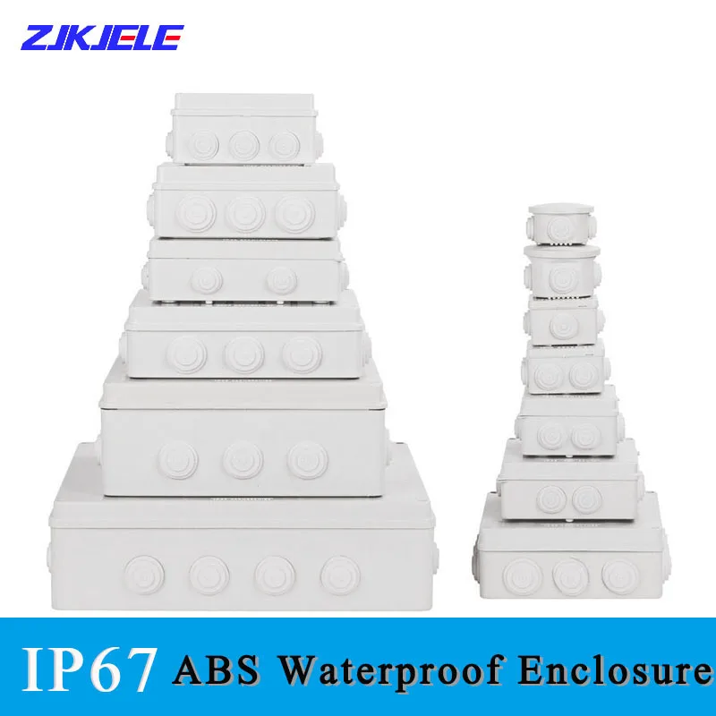 

Outdoor IP67 Waterproof Plastic Box ABS Electric Control Power Case Indoor Wire Shell Connection Cable Branch Junction Boxes