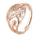FJ женские кольца из розового золота 585 пробы с ажурным узором