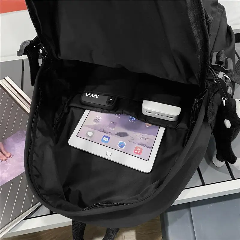 

2021 New Large Capacity Waterproof Nylon Women Backpack Men Multi-pocket Travel Bag Large Capacity College Couples Schoolbag