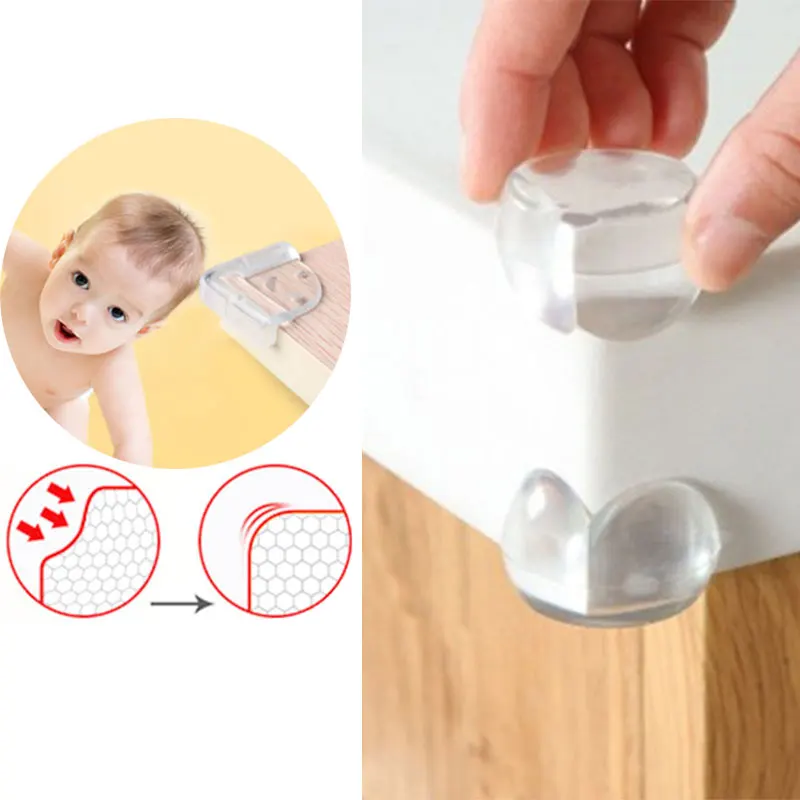 

8 шт./Лот, силиконовая Прозрачная защитная накладка на углы стола