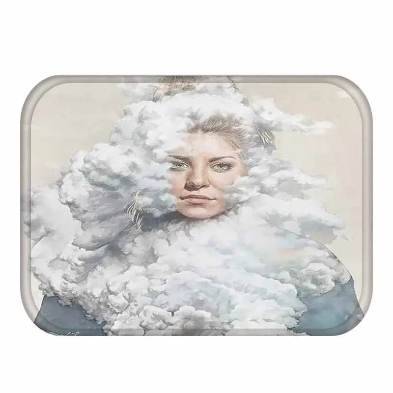 Красивый дизайнерский бархатный толстый напольный коврик семейный Декоративный