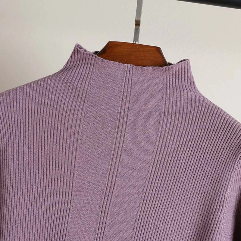 новогодний вязаный свитер женский большой размер водолазка кофта с длинным