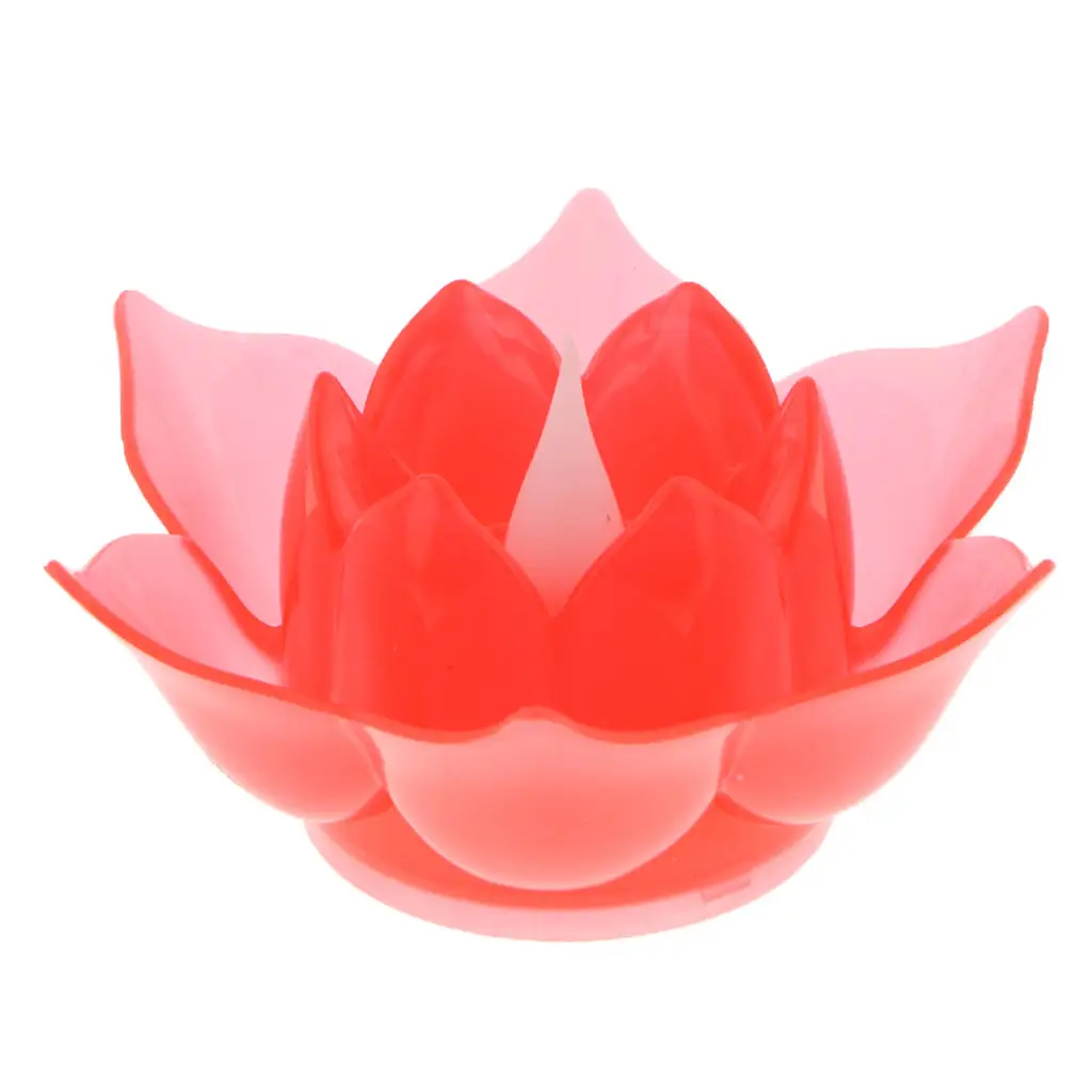 Светодиодная лампа в форме лотоса плавающая искусственная подсвечник воде для