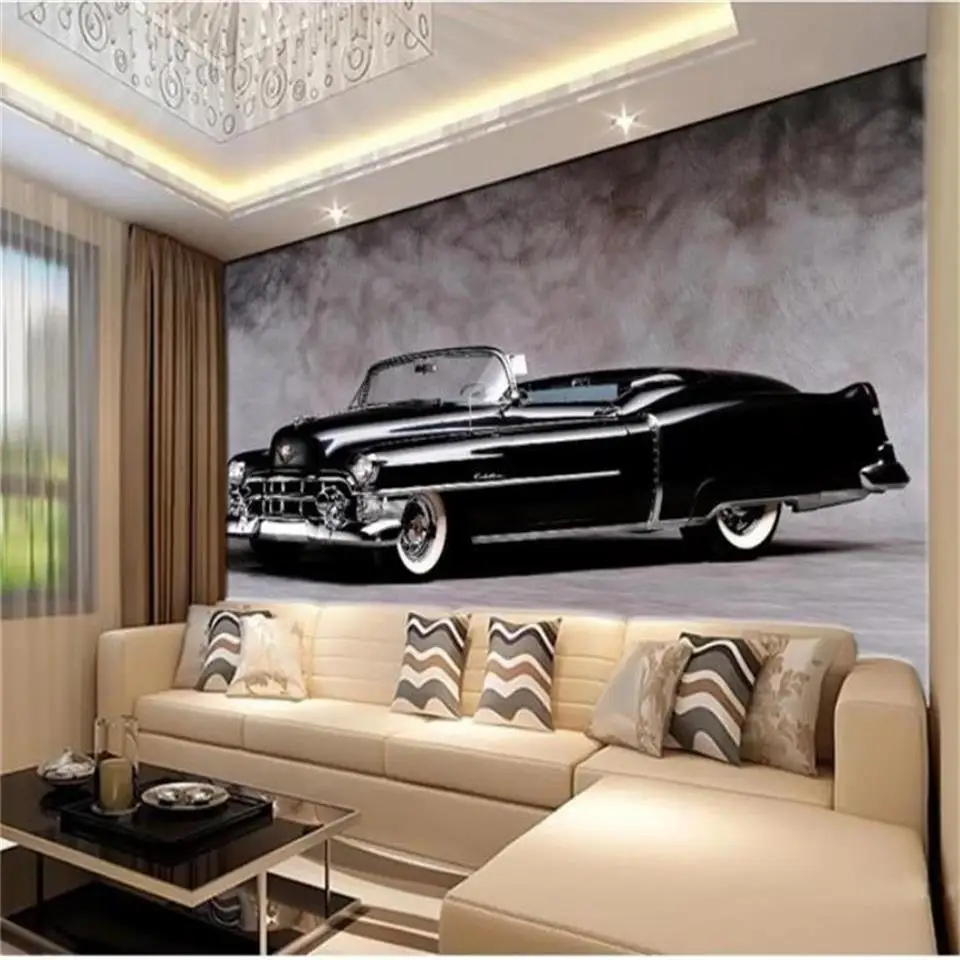 

custom size 3d photo wallpaper mural living room bed room vintage classic car 3d picture sofa TV backdrop wallpaper for wall 3d