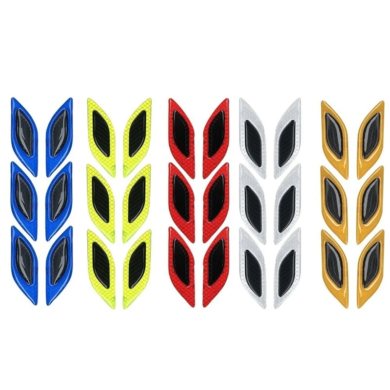 

6x Reflective Car Door Edge Scratch Reflective Anti-Collision Protector Guard Fender Multi-Style Strip Accessories