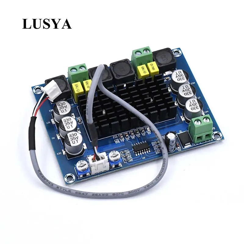 Lusya TPA3116D2 двухканальный стерео цифровым аудио Мощность Плата усилителя Hi Fi 120 Вт * 2