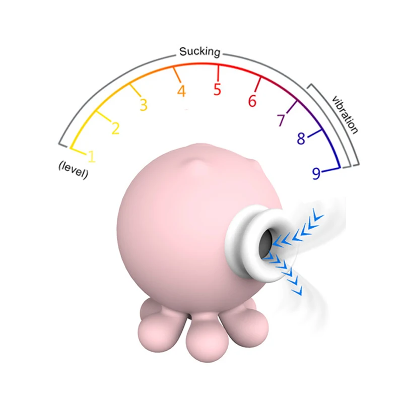 Силиконовый 9 скоростной Массажер для сосания вибрирующий массажер присоски