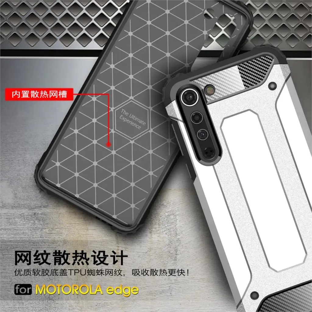 for motorola moto edge case cover anti knock rugged armor back cover for moto edge silicone phone bumper case for motorola edge free global shipping