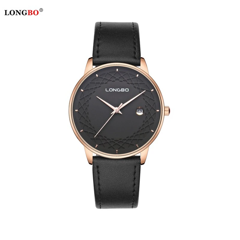 

LONGBO Couple Watch for Men and Women Lover Watches Leather Strap Relogio Masculino Gifts for Women Clock