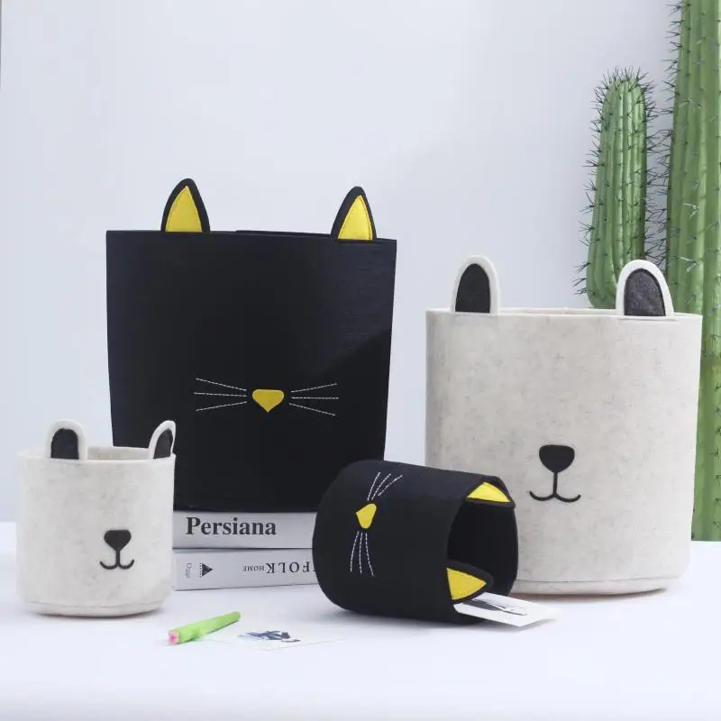 Удобная складная корзина для хранения прекрасные моющиеся войлочные игрушки