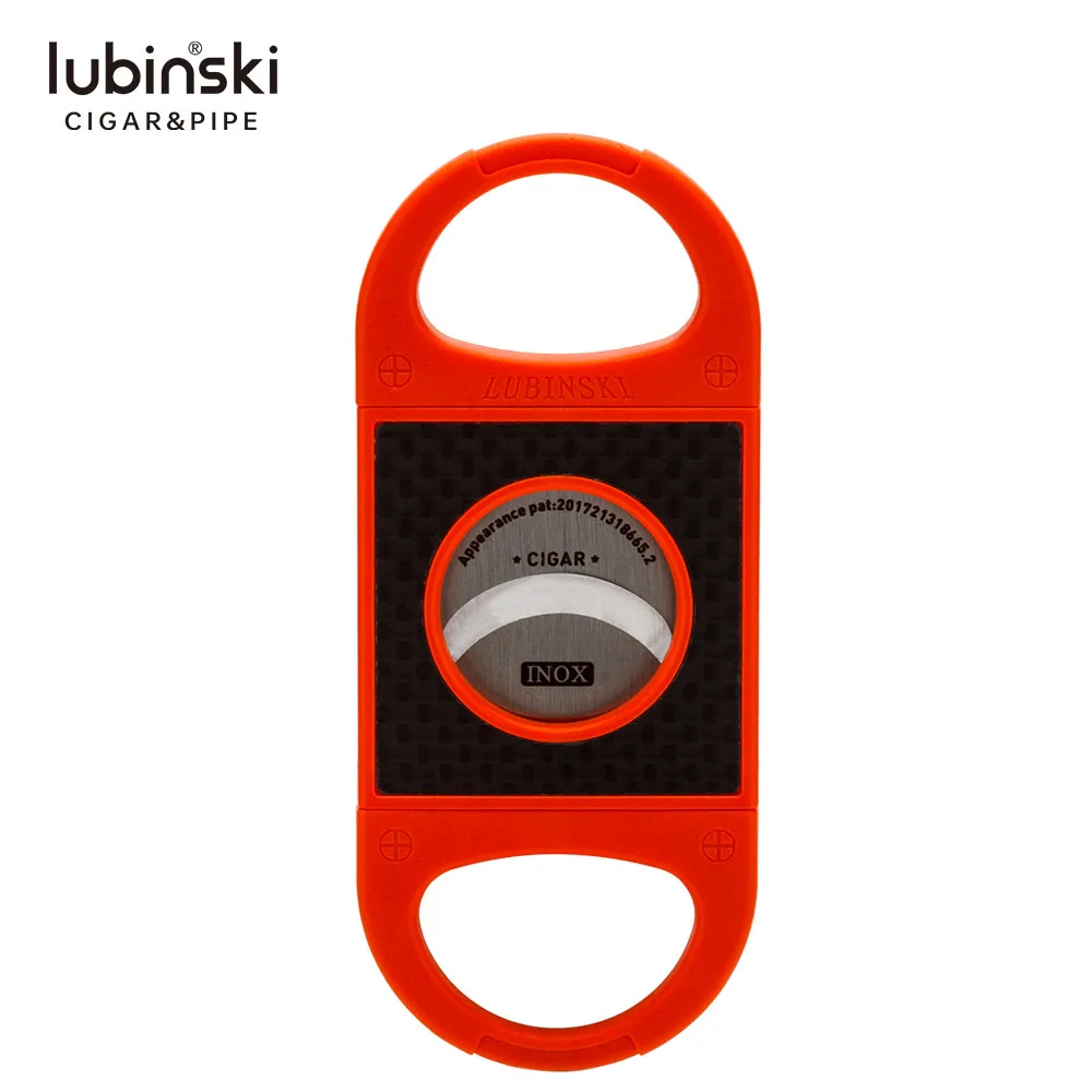 

LUBINSKI Brand New Portable Carbon Fiber Metal Cigar Cutter Guillotine Cigar Scissors Gift Smoking Accessories