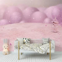 milofi custom large personality wall covering pink small tree forest cute cartoon childrens room background wall painting