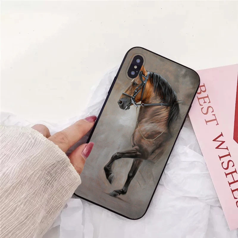 Бегущие лошади Diy силиконовый мягкий чехол для iPhone 5 5S 6 6S 7 8 11 Pro Plus X XR XS Max |