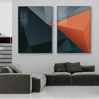 Абстрактная темно-оранжевая цветная холщовая живопись плакаты и печать минималистичный стиль настенные картины для гостиной спальни