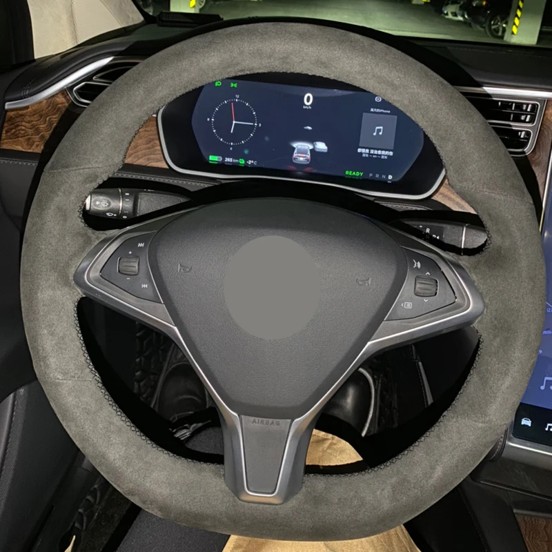 Рукоделие сделай сам искусственная замша коровья кожа для Tesla Model S модель X