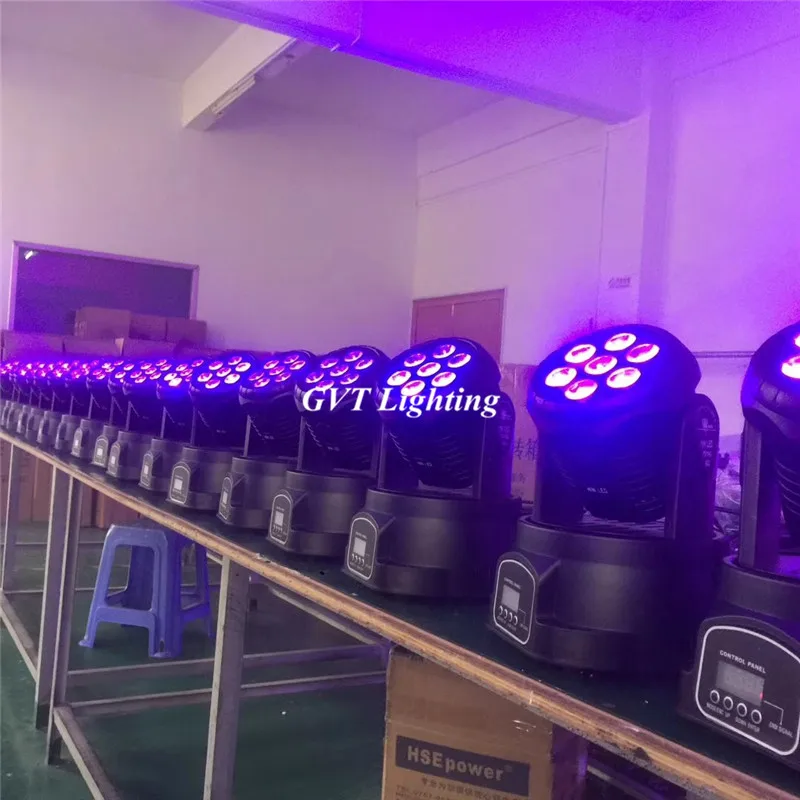 

4pcs High quality Mini LED Wash 7x18W RGBW Quad Moving Head Stage Lighting DMX 512 Controller For Events Show DJs Band Lights